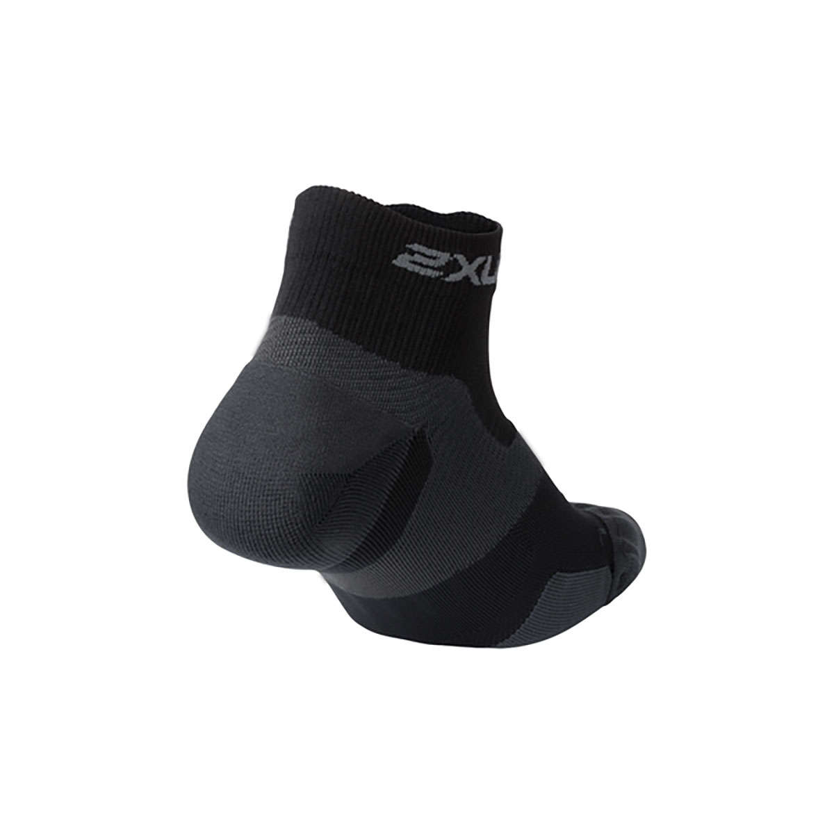 2XU Vectr Cushion 1/4 Crew Compressiesokken Zwart/Grijs