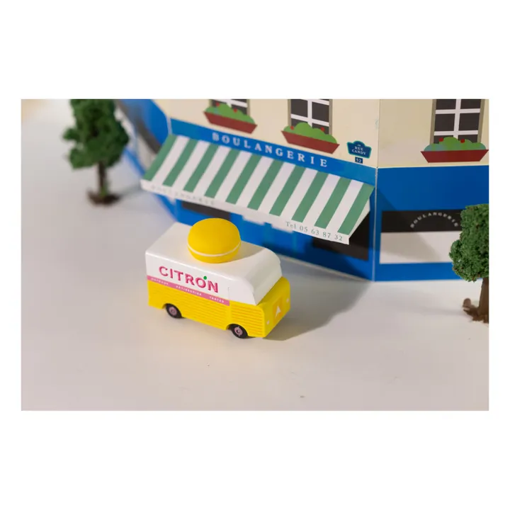 Candylab Voiture Macaron citron en bois