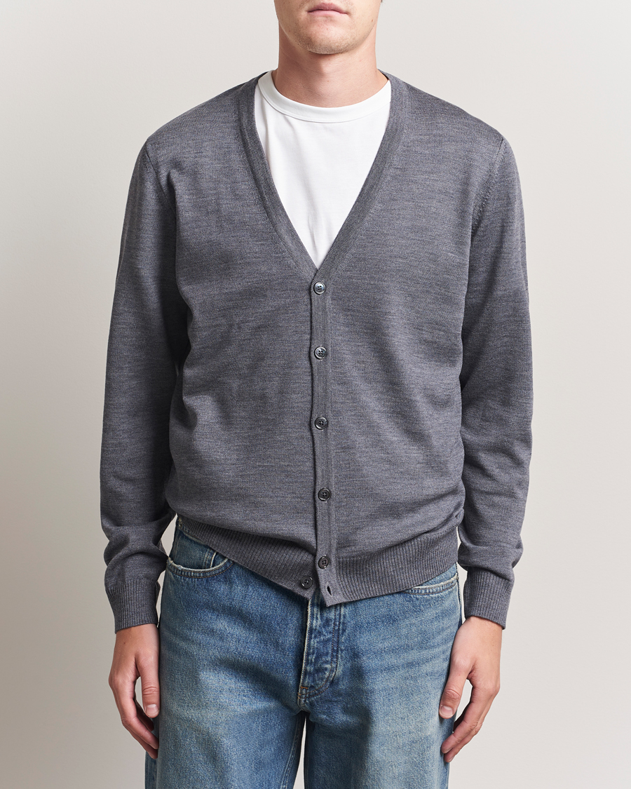 Stenströms Merino Cardigan Grey