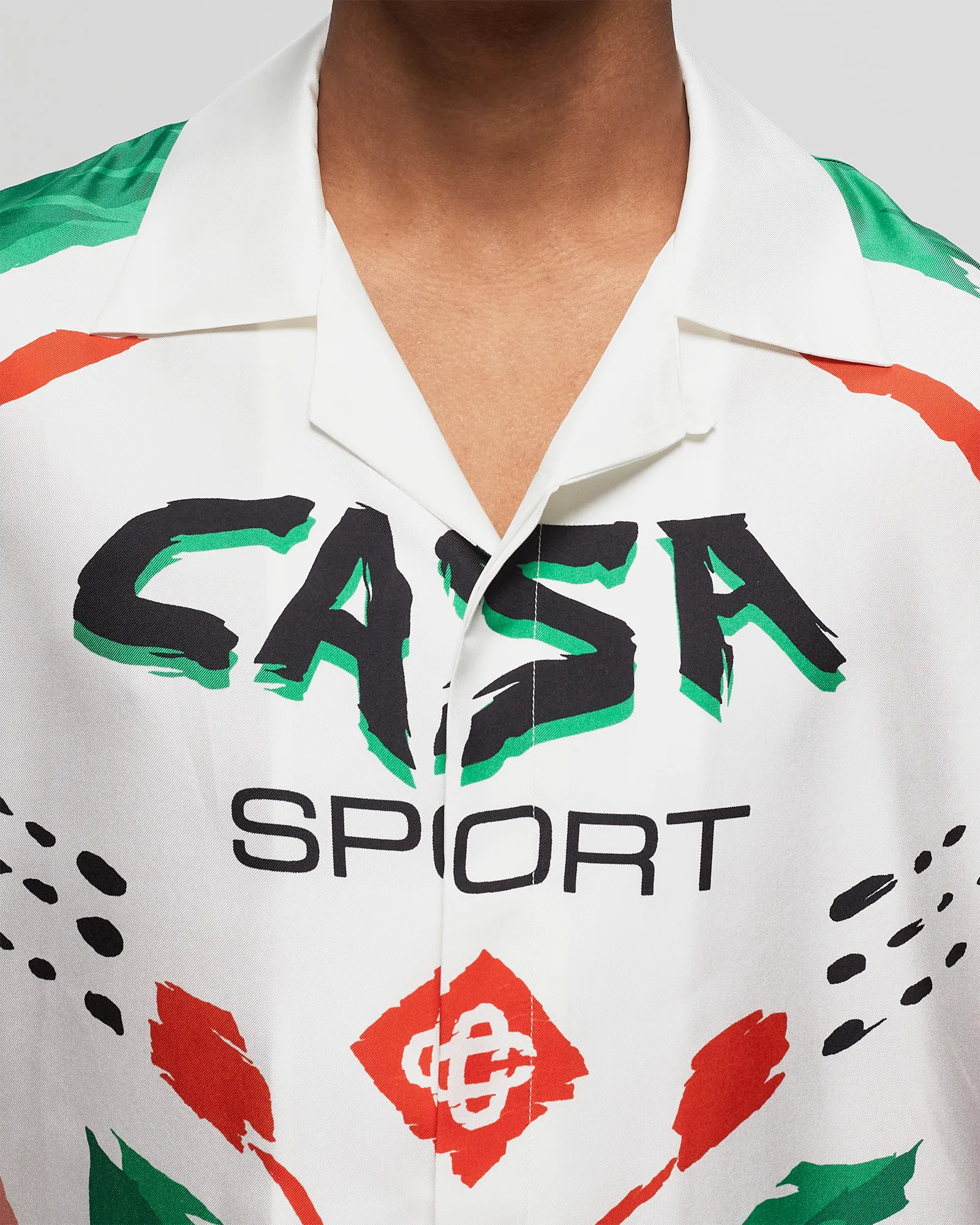 Casablanca UNISEX CUBAN COLLAR LONG SLEEVE SHIRT