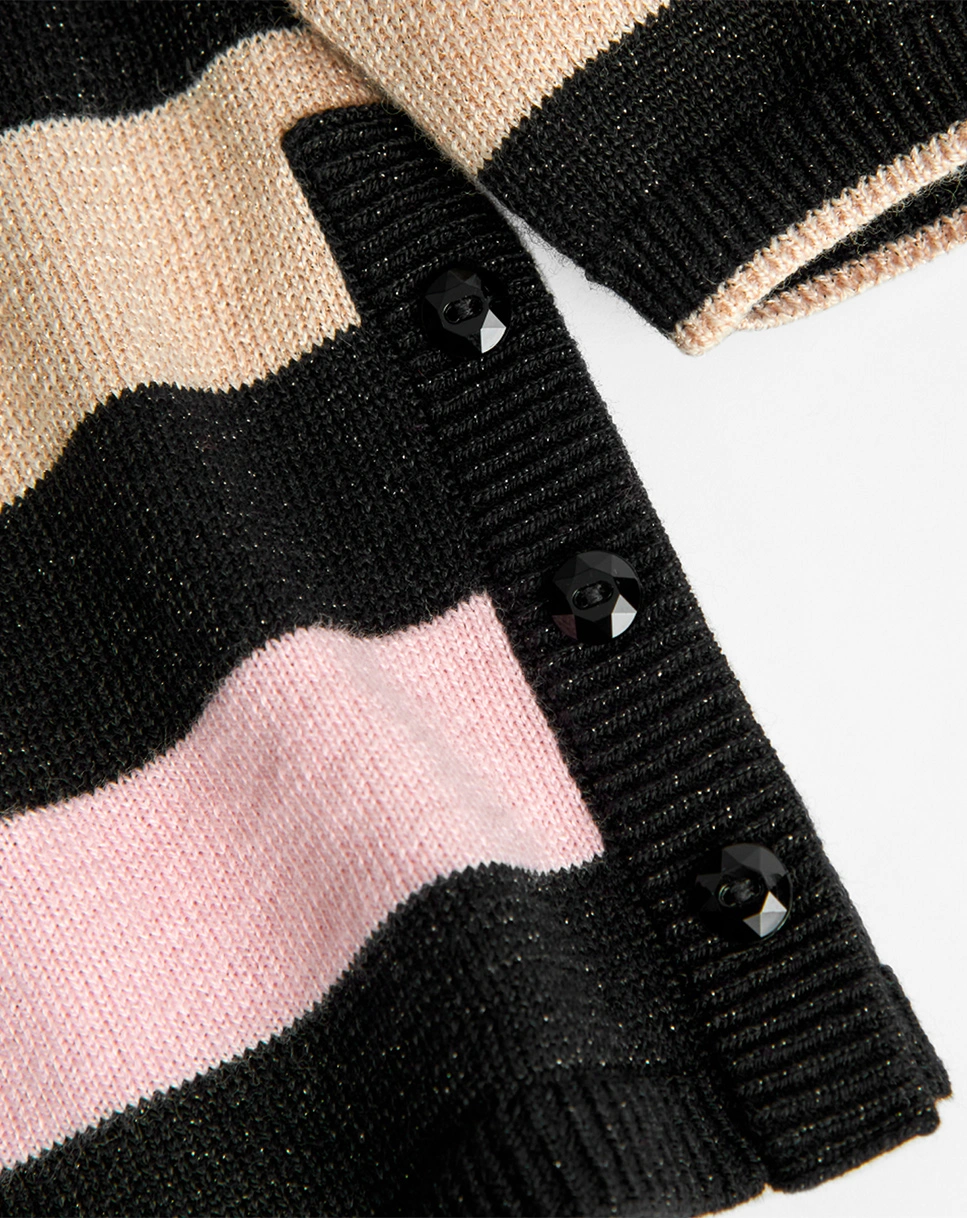 Strick-Langarmkleid STREIFEN in bunt