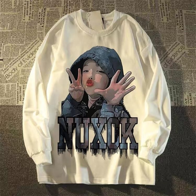 Bay Go Mall - Sweatshirt met ronde hals en cartoonprint