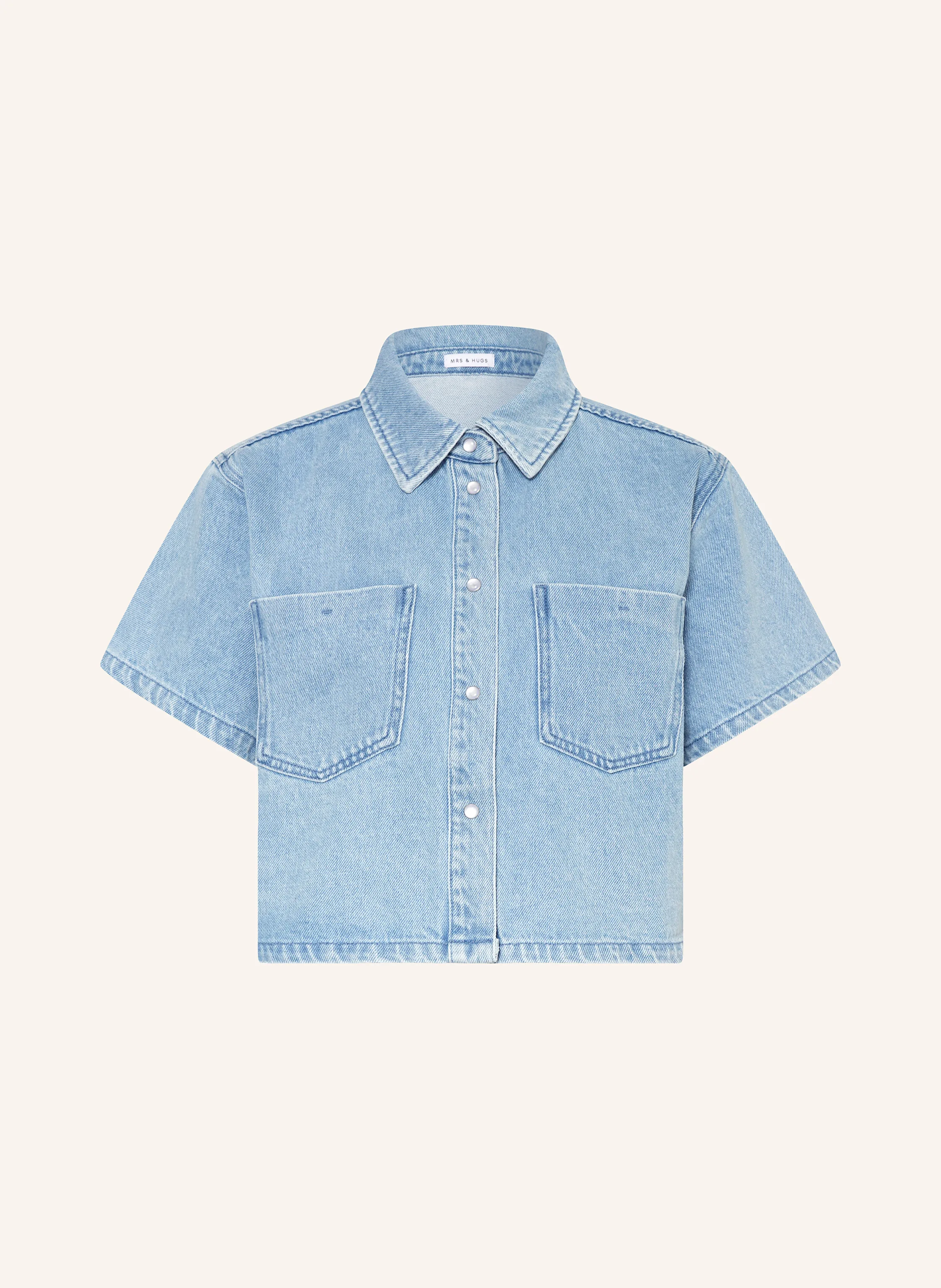 MRS & HUGS Oversized-Jeansbluse