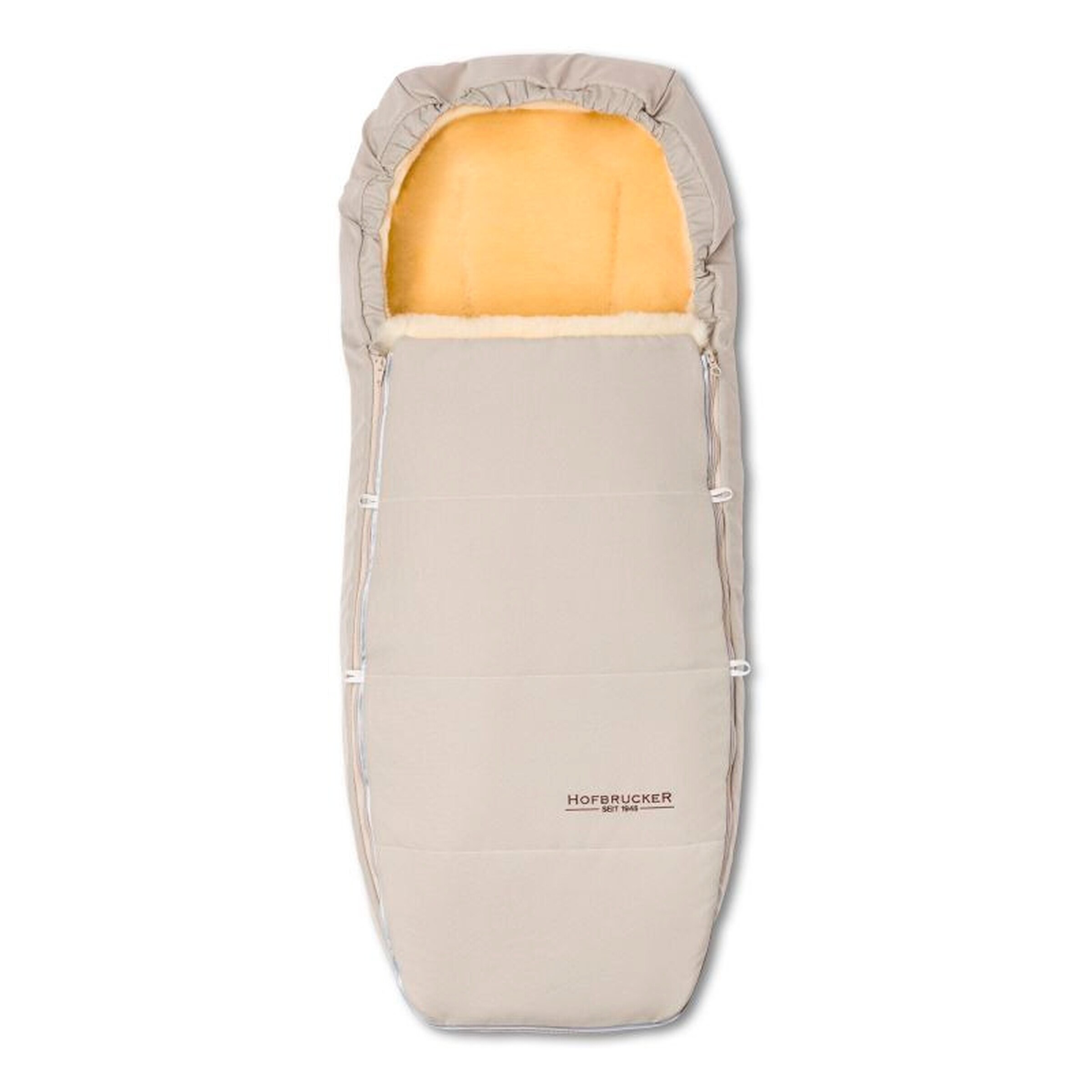 Hofbrucker Kinderwagen Lammfell-Fußsack Alaska Beige