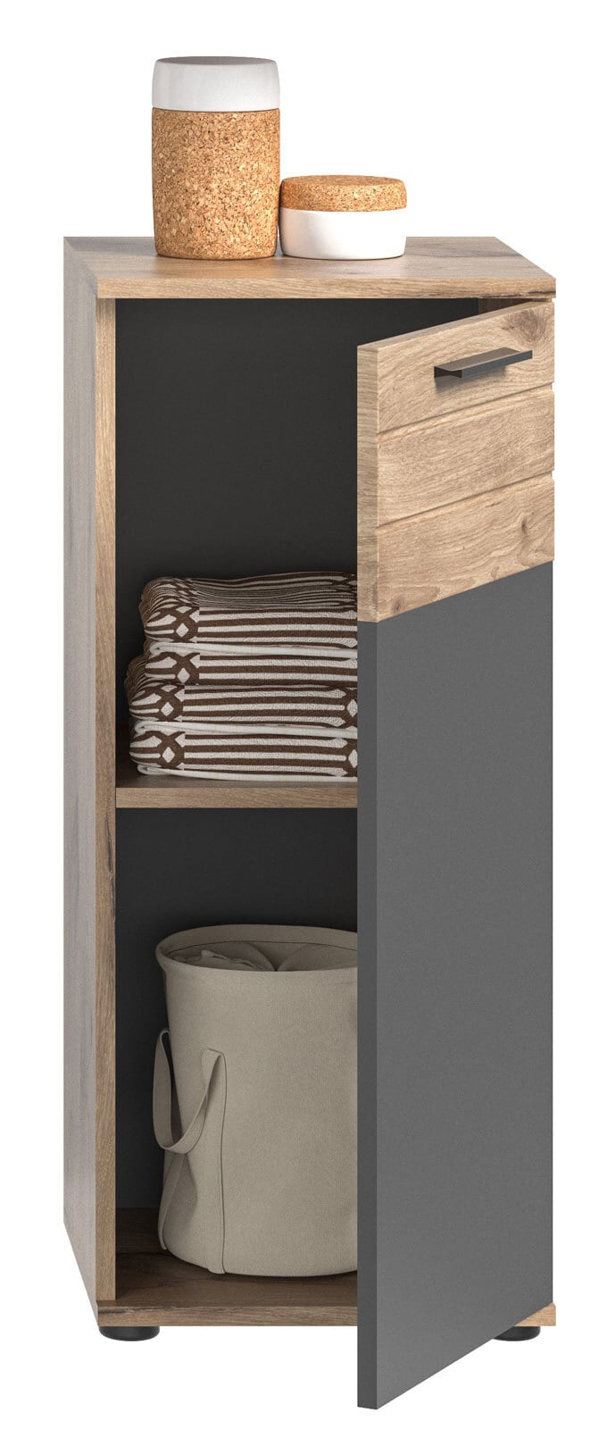 Unterschrank Mason Nox Oak/Basalt grau