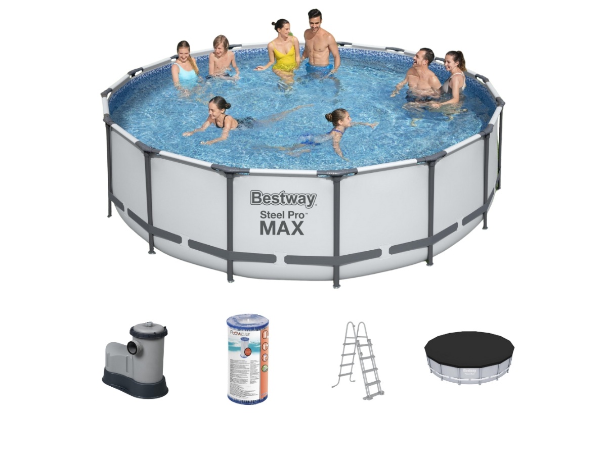 Bestway steel pro max 488x122cm zwembad – 5-delig