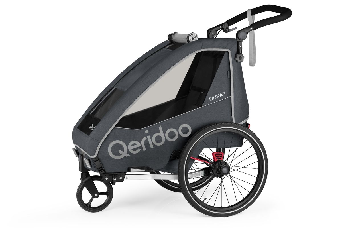 Qeridoo Fahrradanhänger QUPA 2 Grey