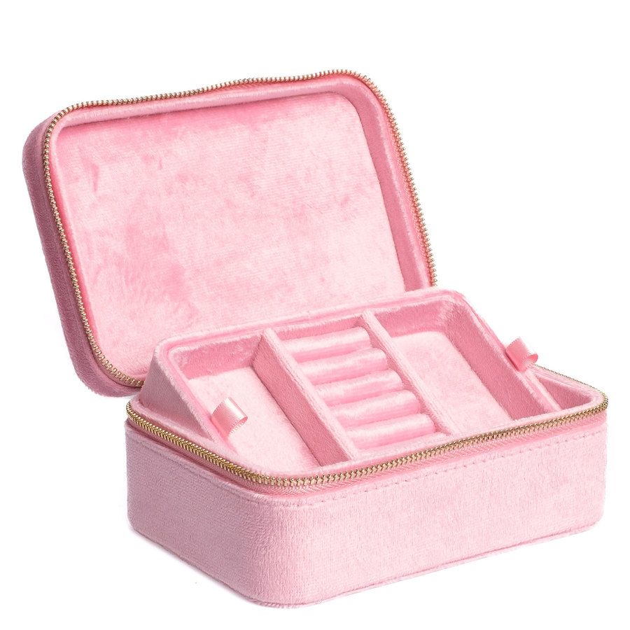 DARK Velvet Jewellery Box Pale Pink