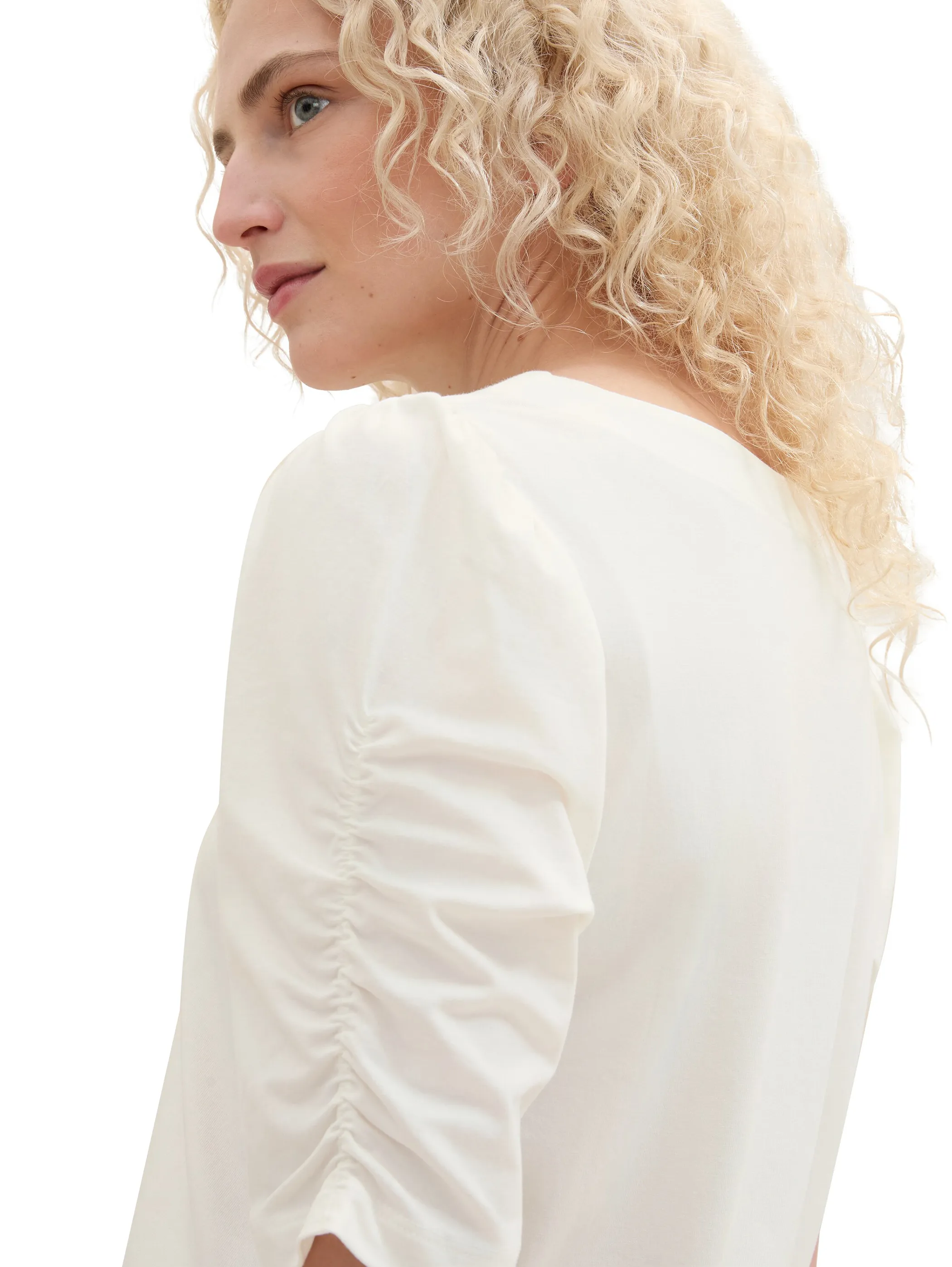 Damen Shirt mit edler Raffung