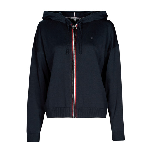 Tommy Hilfiger - GLOBAL STP HOODIE ZIP CARDIGAN - Marine