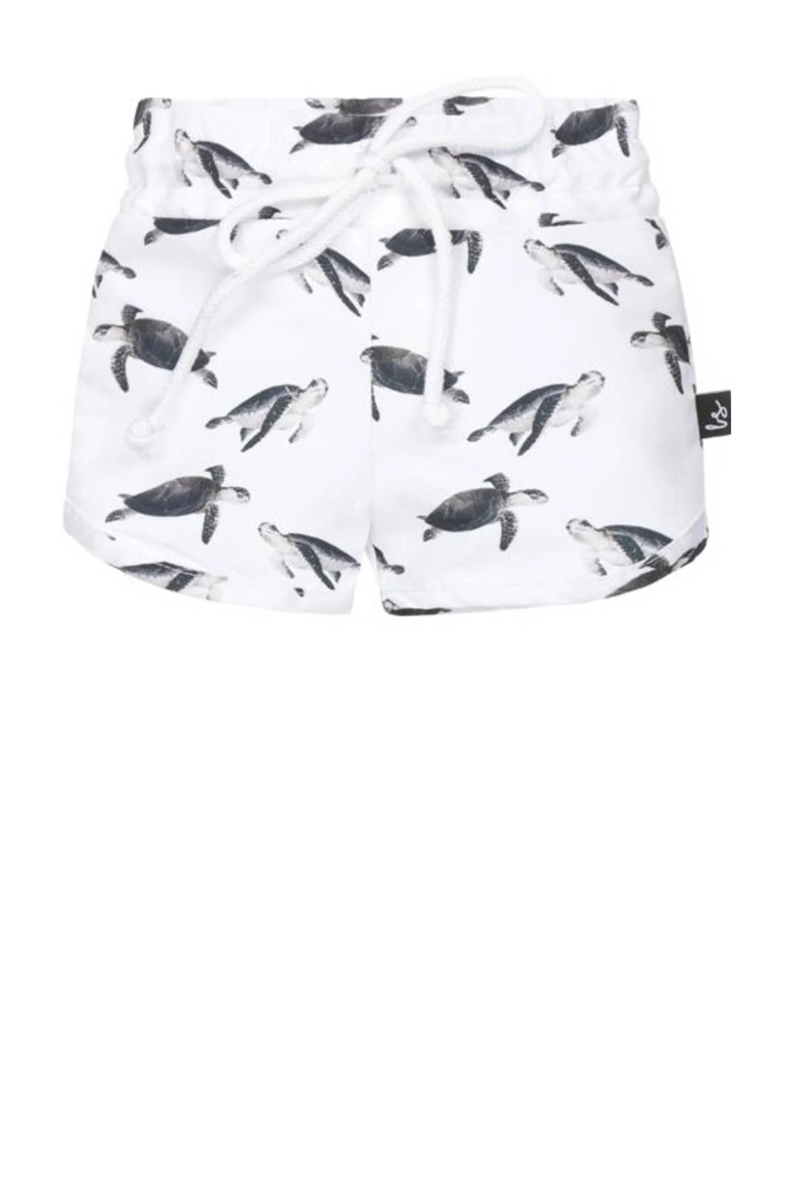 Babystyling zwemshort wit/zwart