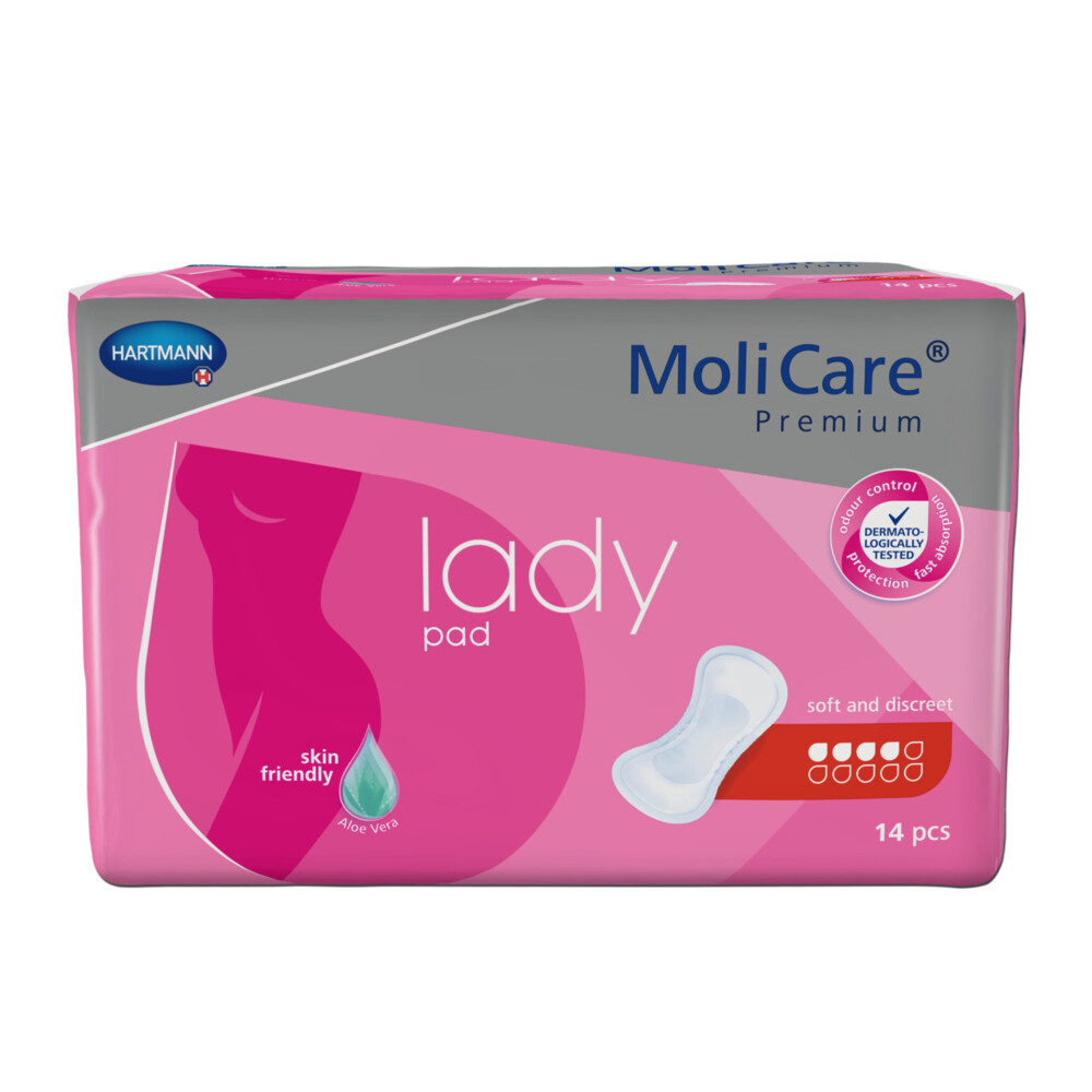 4x Molicare Premium Lady Pad 4 Druppels 782 ml Absorptie14 stuks