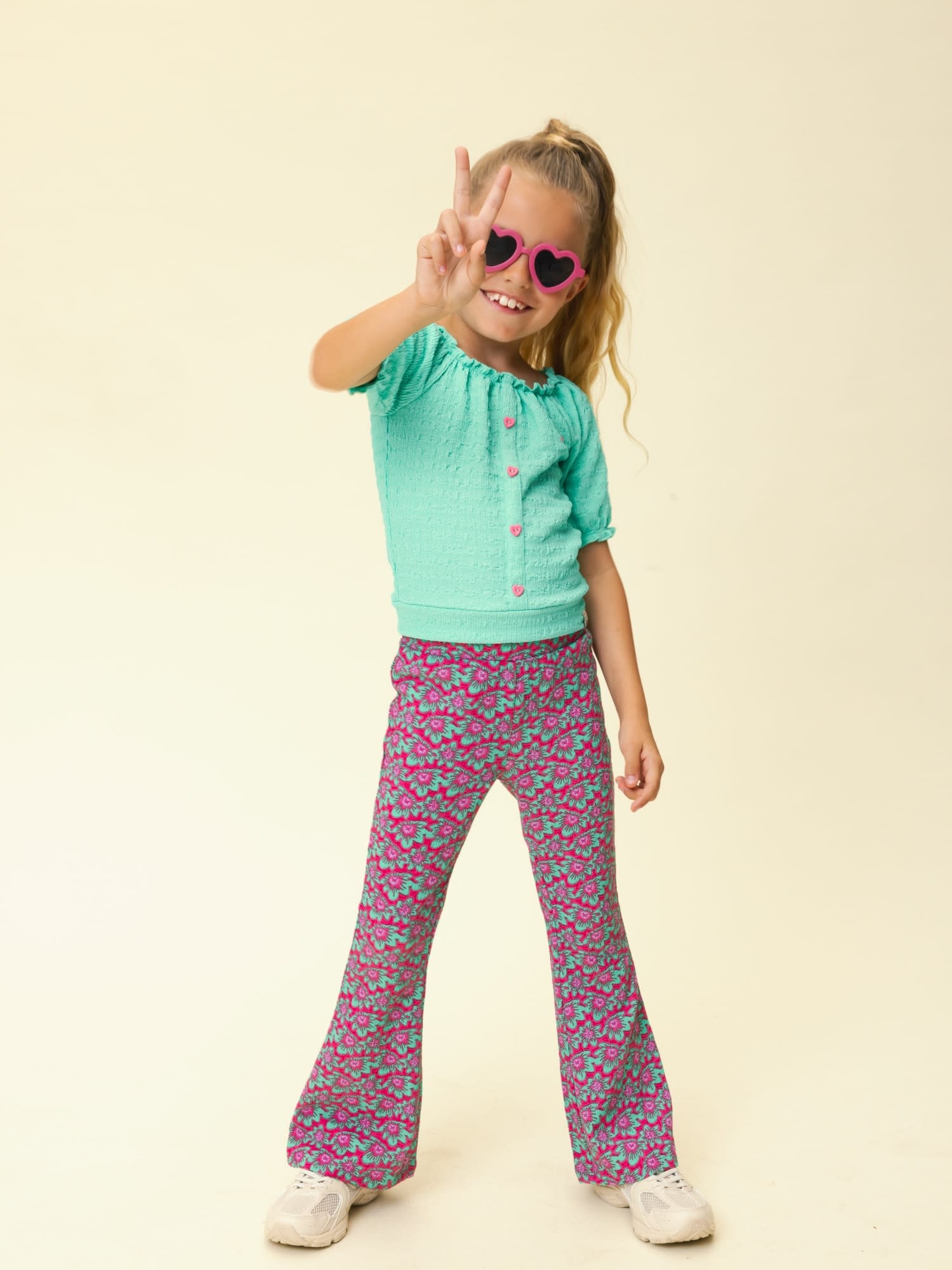 Looxs Looxs little crinckle flair pants cheeta