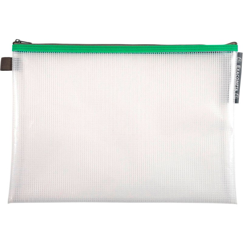Pochette de rangement à fermeture éclair A4 Exacompta couleurs assorties