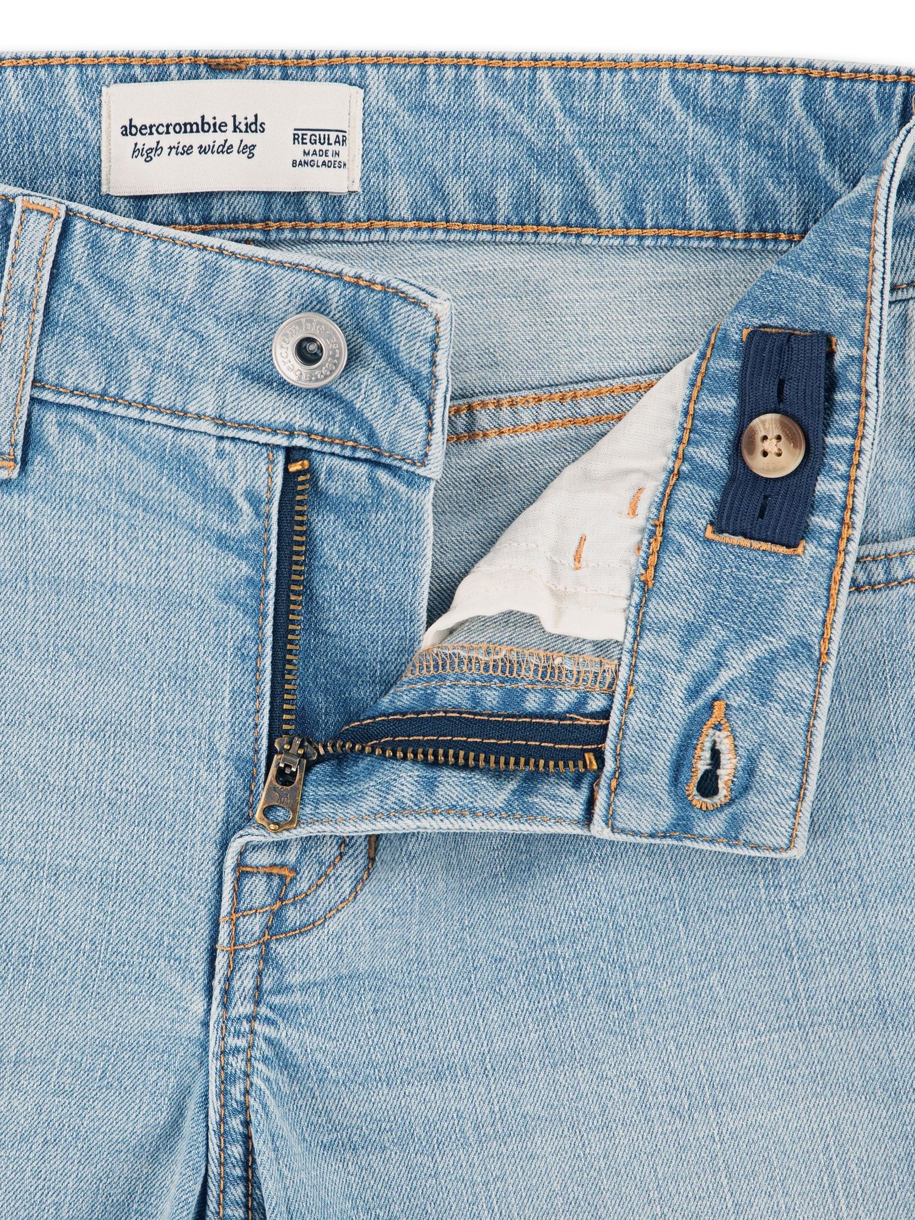 Blauw - Abercrombie & Fitch High Rise Wide Leg Jeans