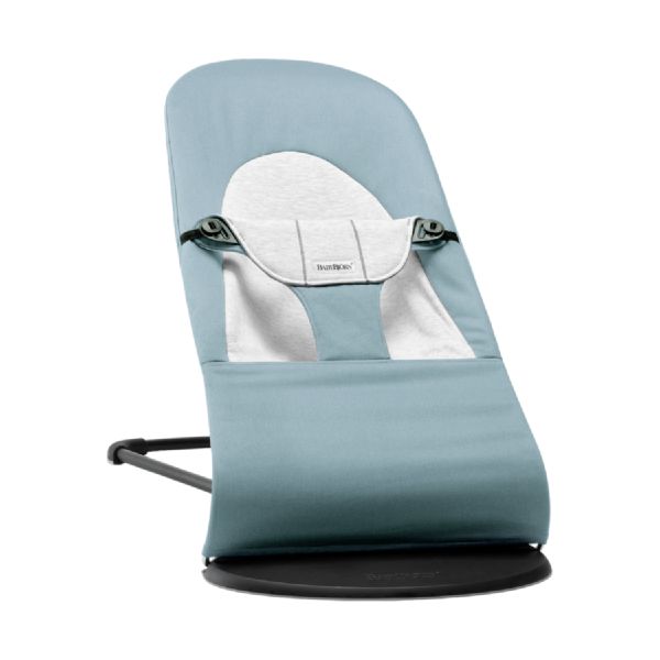 BabyBjörn BabyBjörn Balance Soft Wipstoel – Geweven Jersey – Blauw Grijs