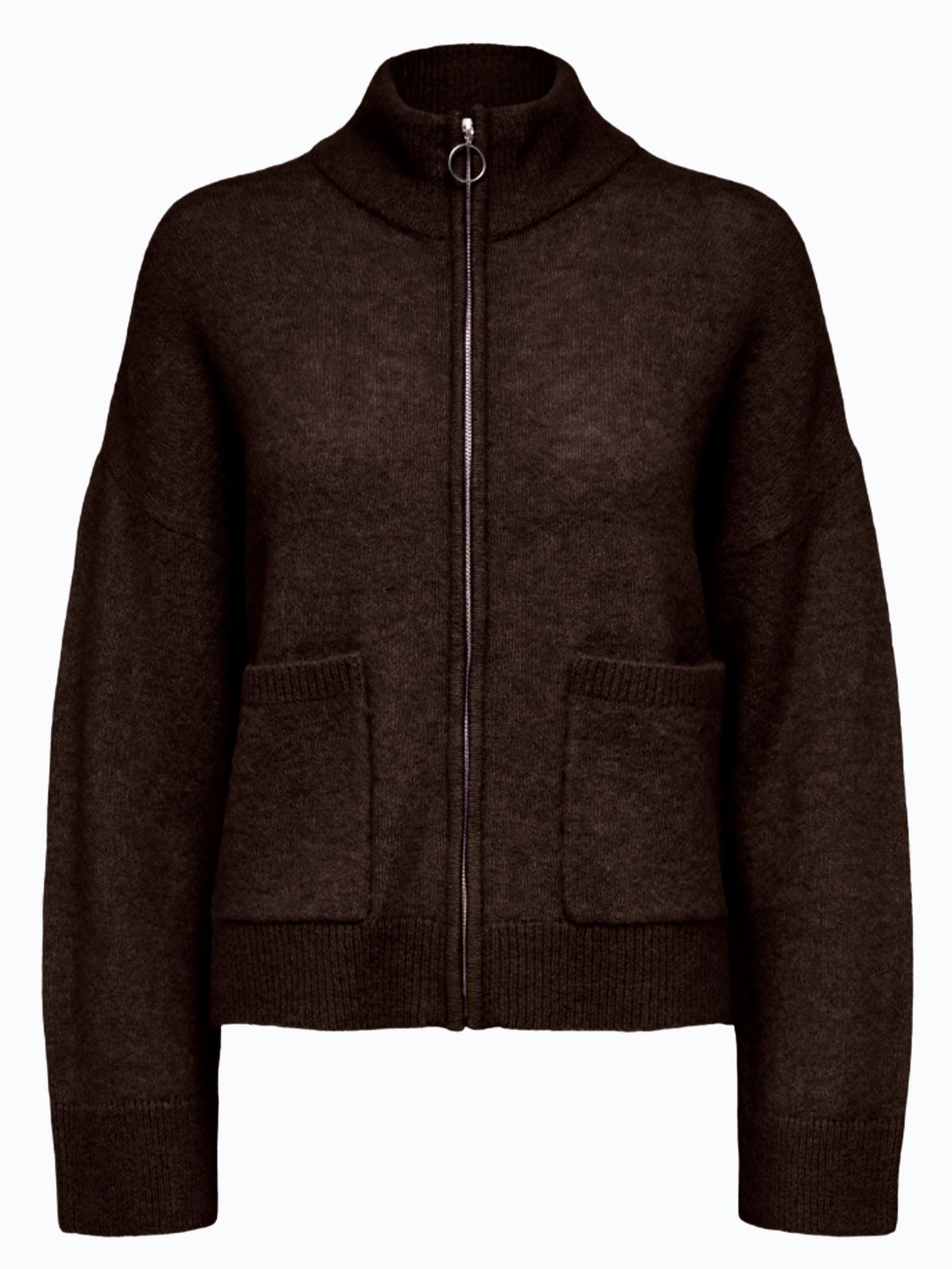 Sia Long Sleeve Knit Zipper Cardigan
