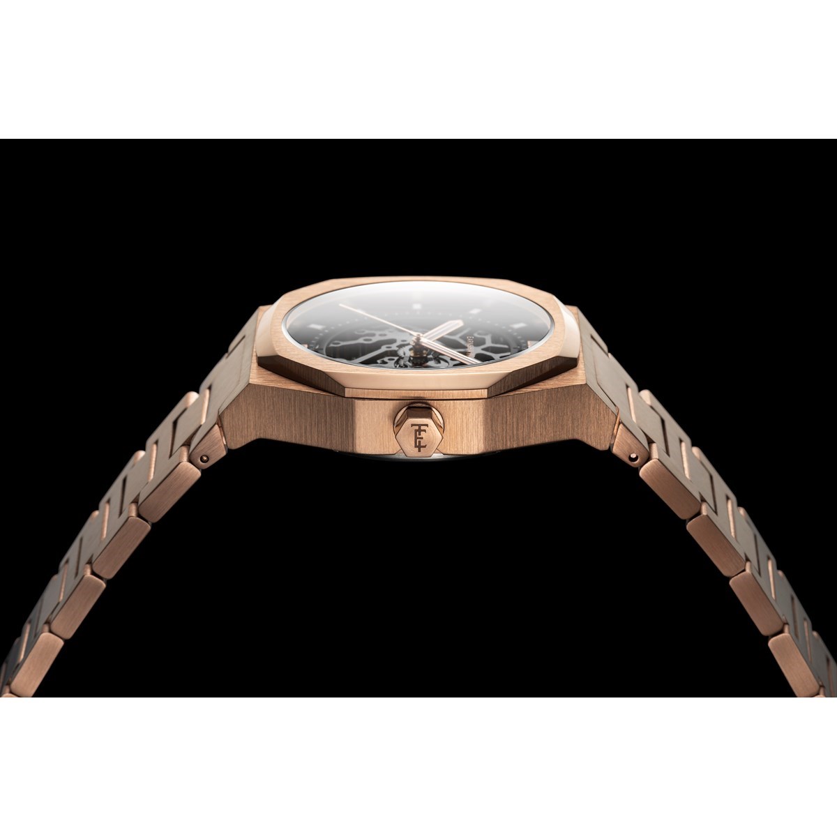 Montre automatique squelette en acier inoxydable DRAKE