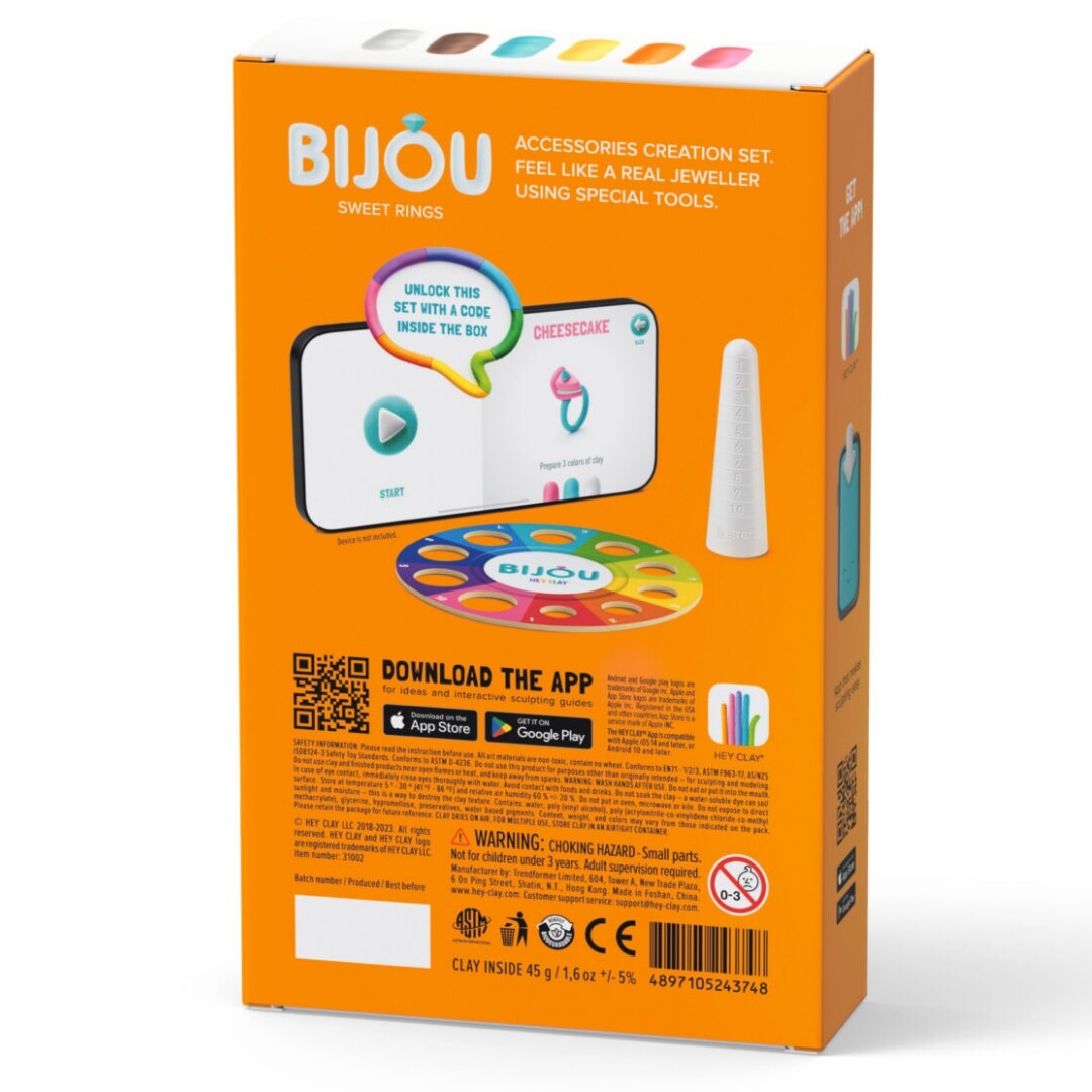 Hey clay boetseerklei bijou - sweet rings