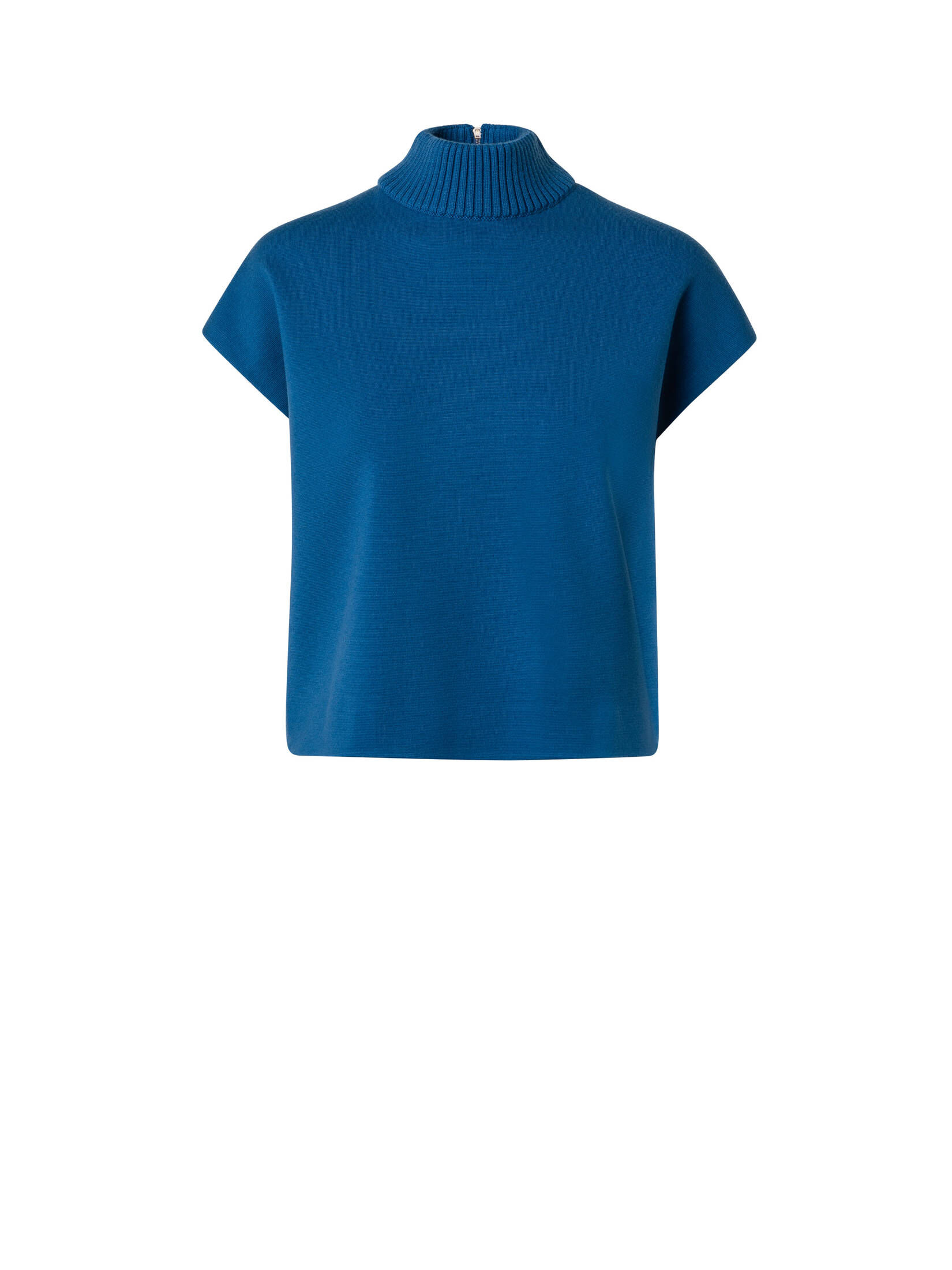 Akris Punto| Damen Strickpullover mit Schurwolle Kurzarm