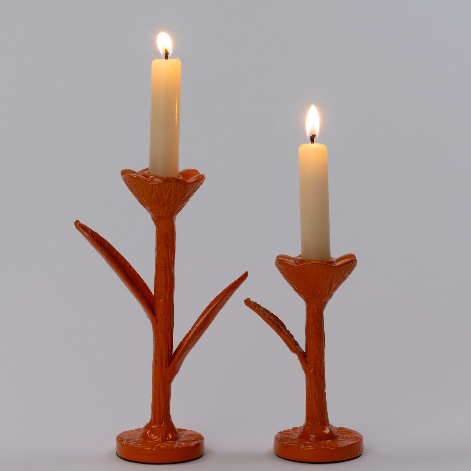 Intratuin kandelaar Nate oranje 13 x 6,5 x 19 cm