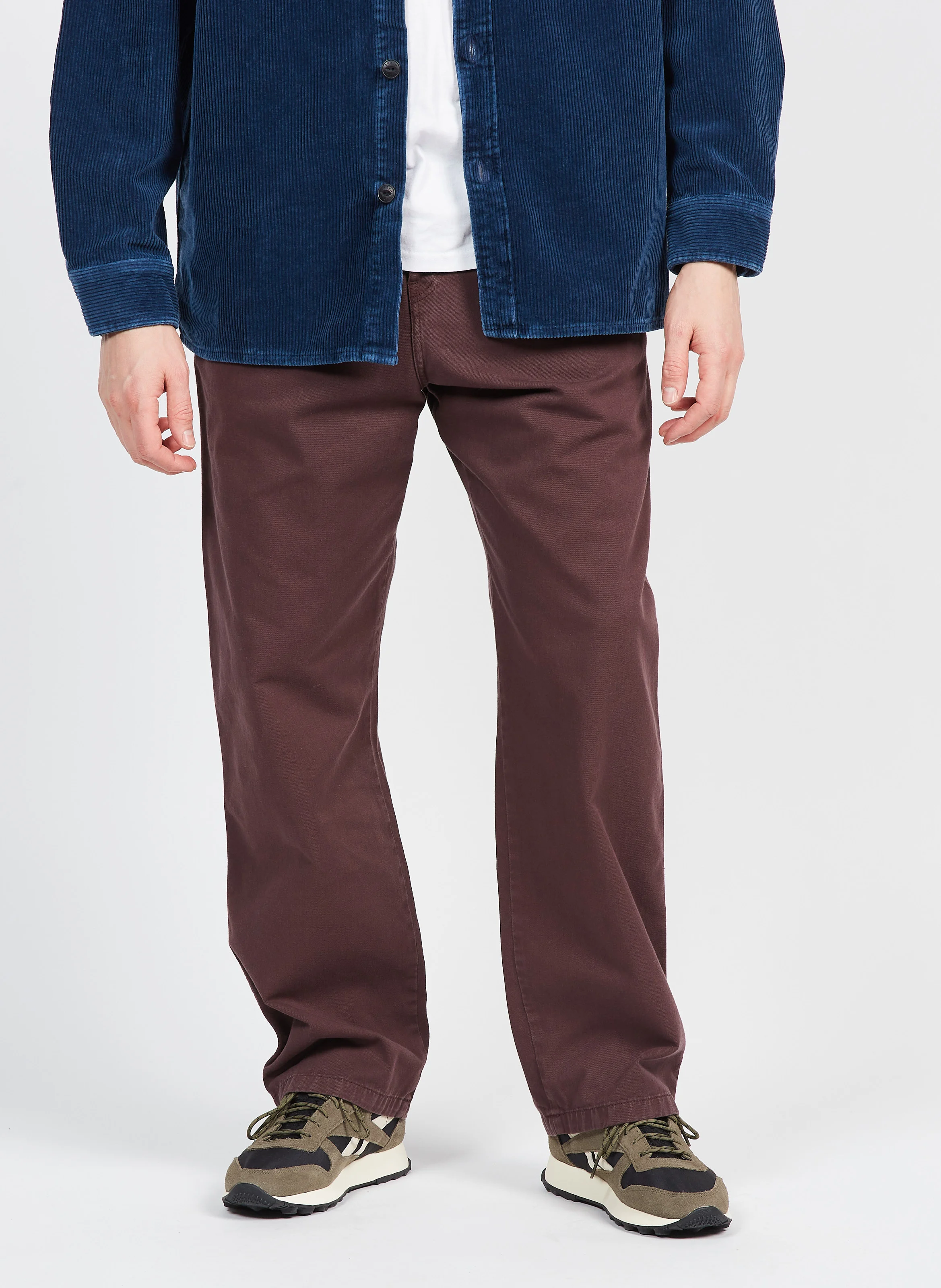 Pantalon droit en coton bio| Violet