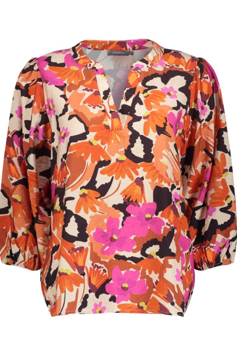Geisha oranje dames blouse