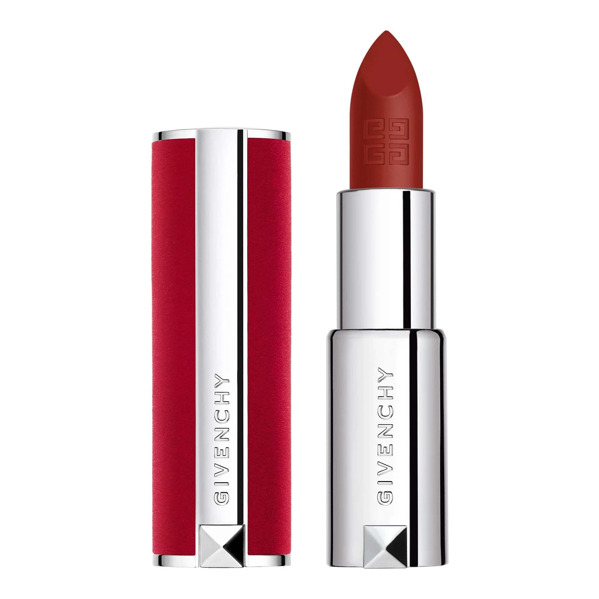 Le Rouge Deep Velvet - Rouge à lèvres fini mat poudré |- Rouge Santal - 19