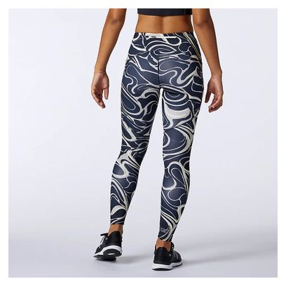 Collant Long Femme New Balance Printed Impact Run Violet / Bleu