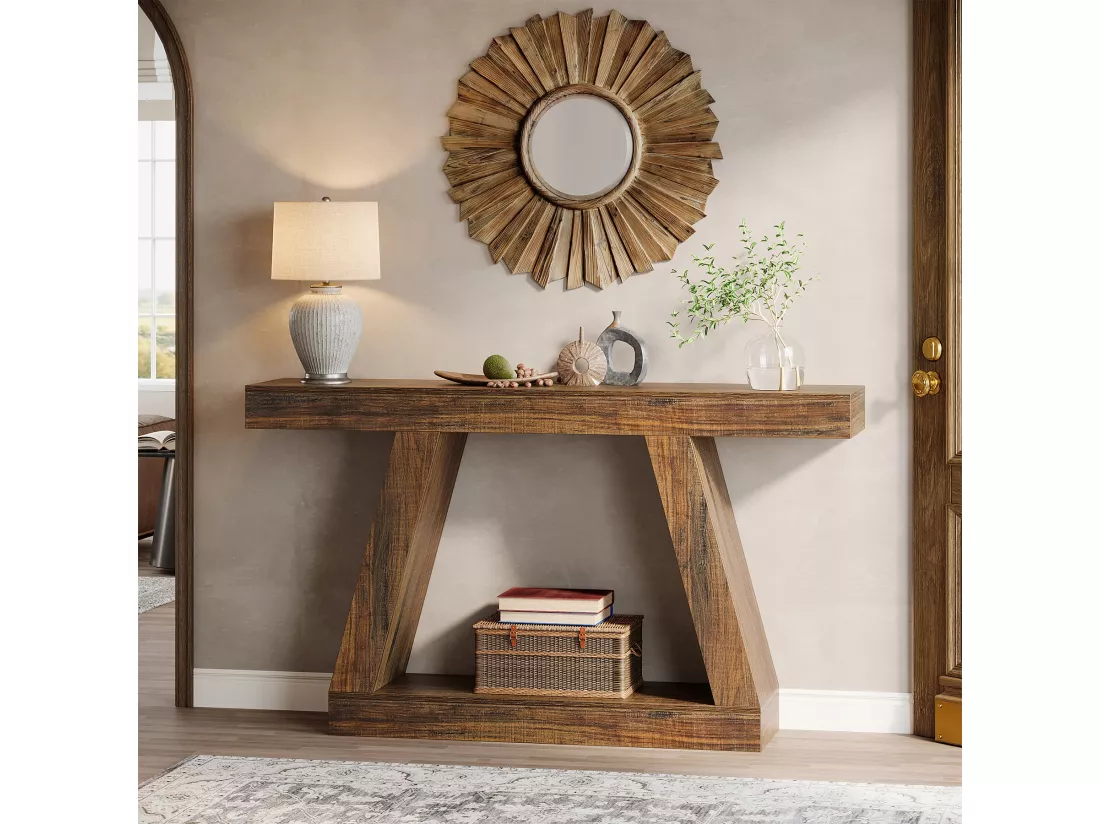 Table Console, Table d'entrée, 140 x 30 x 80 cm, Table d'appoint, Table de Couloir, Table Console avec Espace de Rangement dans l'entrée