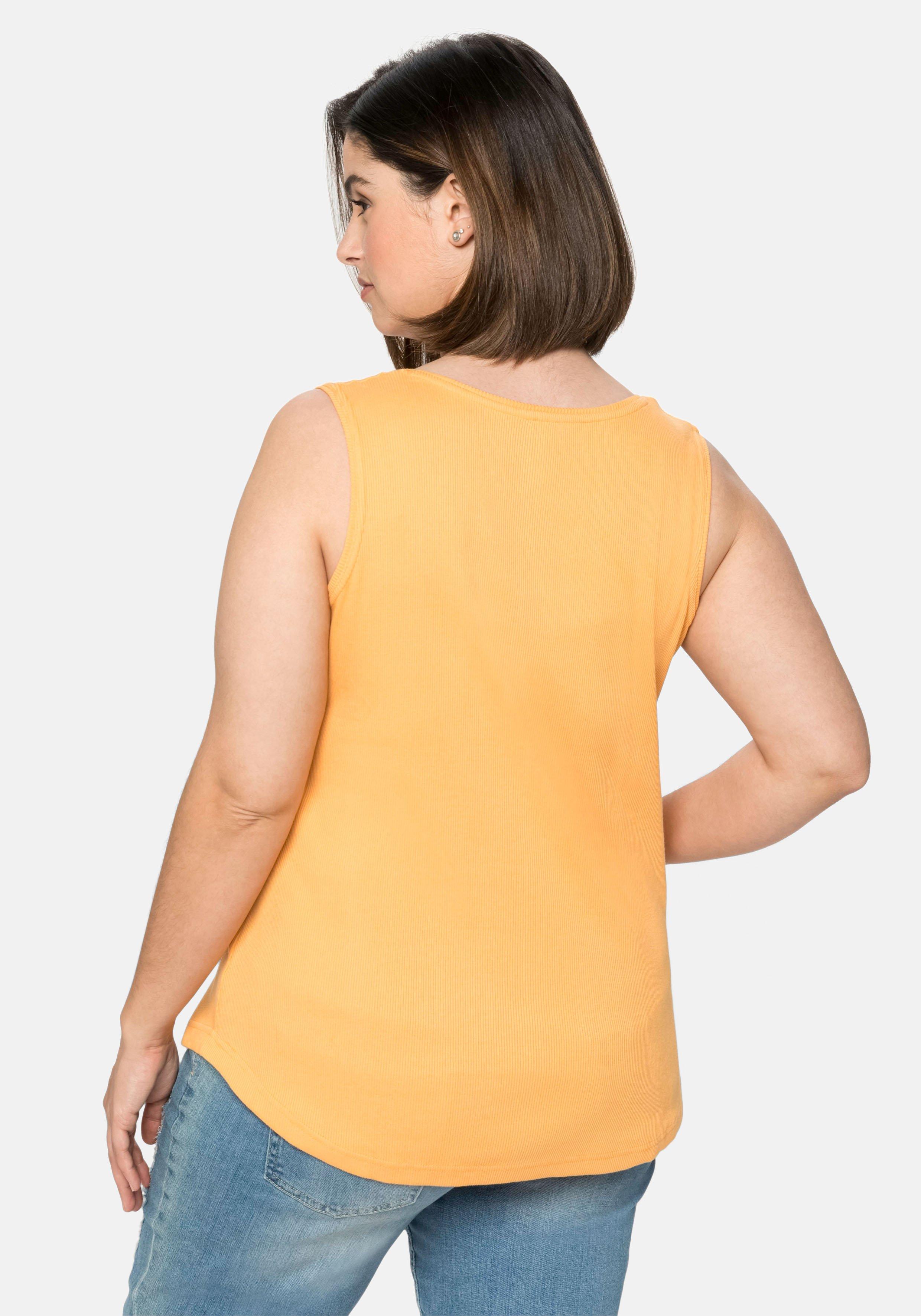 Tanktop in Ripp-Qualität mit Rundhalsausschnitt