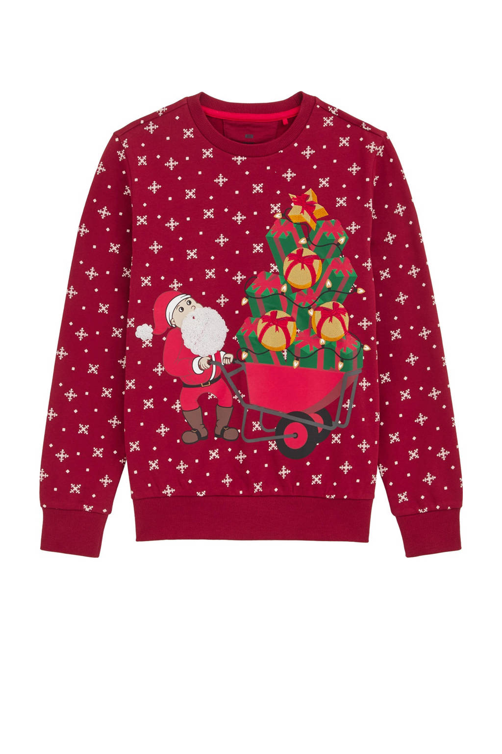 WE Fashion sweater donkerrood