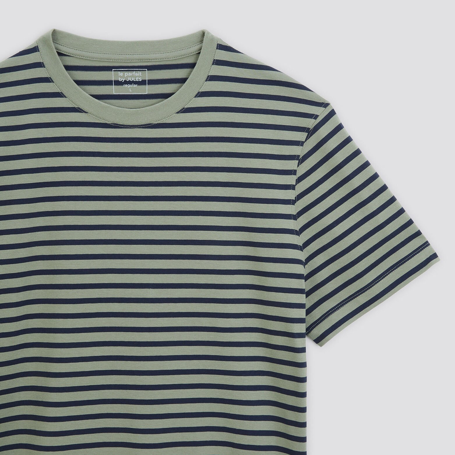 Tee shirt marinière 'le parfait by JULES' Vert kaki