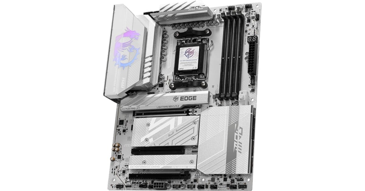 MSIMPG B850 EDGE TI WIFI socket AM5 moederbord  (RAID, 5Gb-LAN, Wi-Fi 7, BT, Sound, ATX)