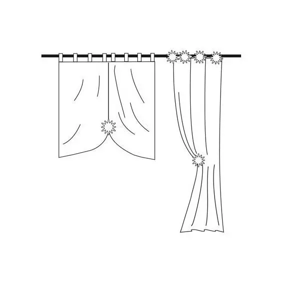 Lot de 2 pinces rideaux Lina Cuivre