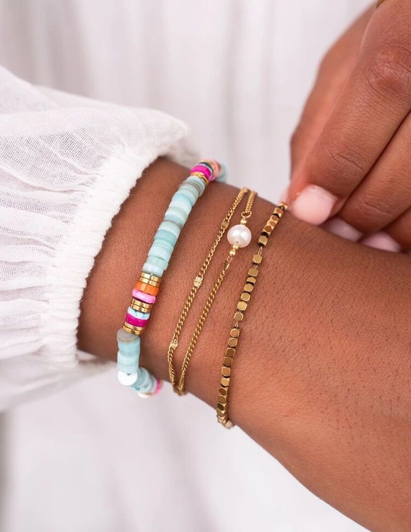 My Jewellery Armband met vierkante kralen MJ11099