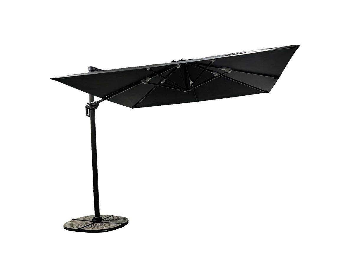 Buitenkado ultimate 3x3m aluminium zweefparasol - grey