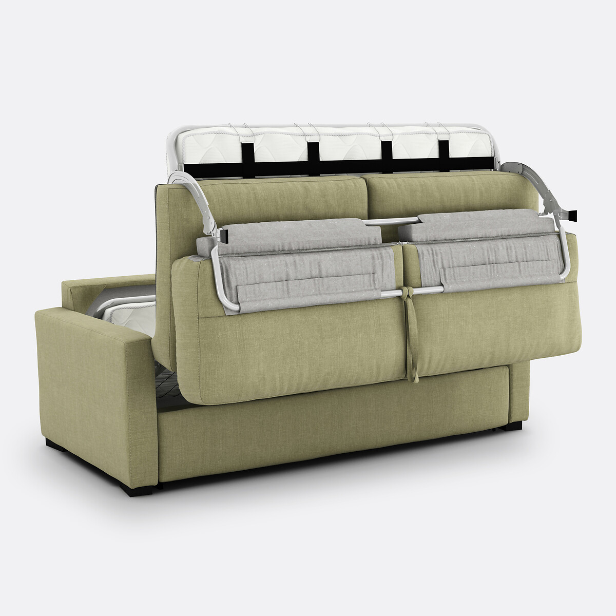 LA REDOUTE INTERIEURS<br>Sofá cama em algodão/linho, espuma HR premium, Timor