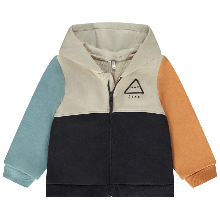 Gilet molleton effet color block pour bébé garçon - Gris foncé