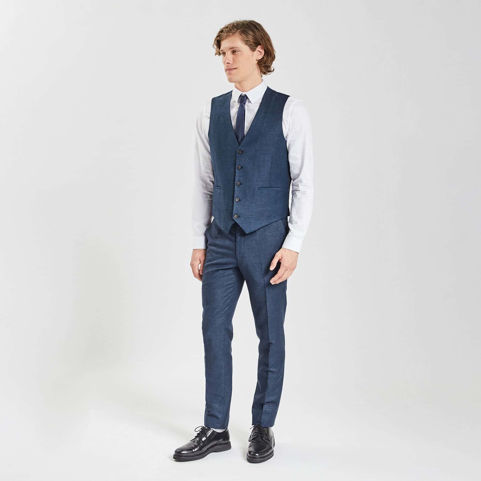 Gilet de costume Bleu