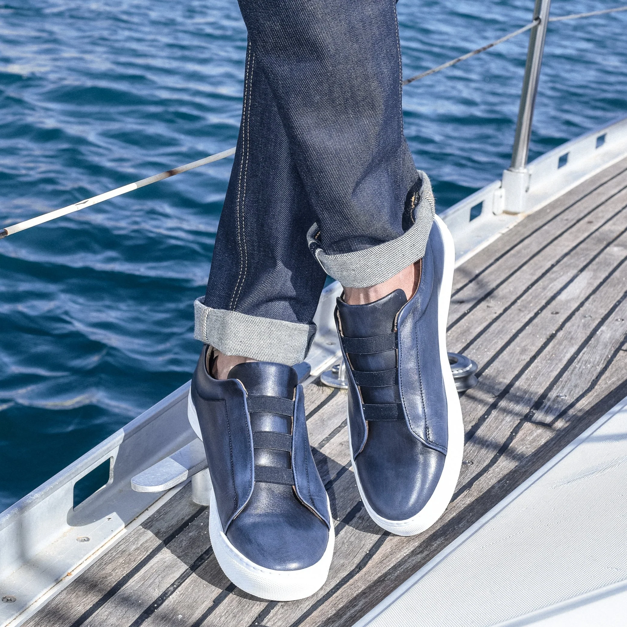 Cost-Sneakers Cuir Marine