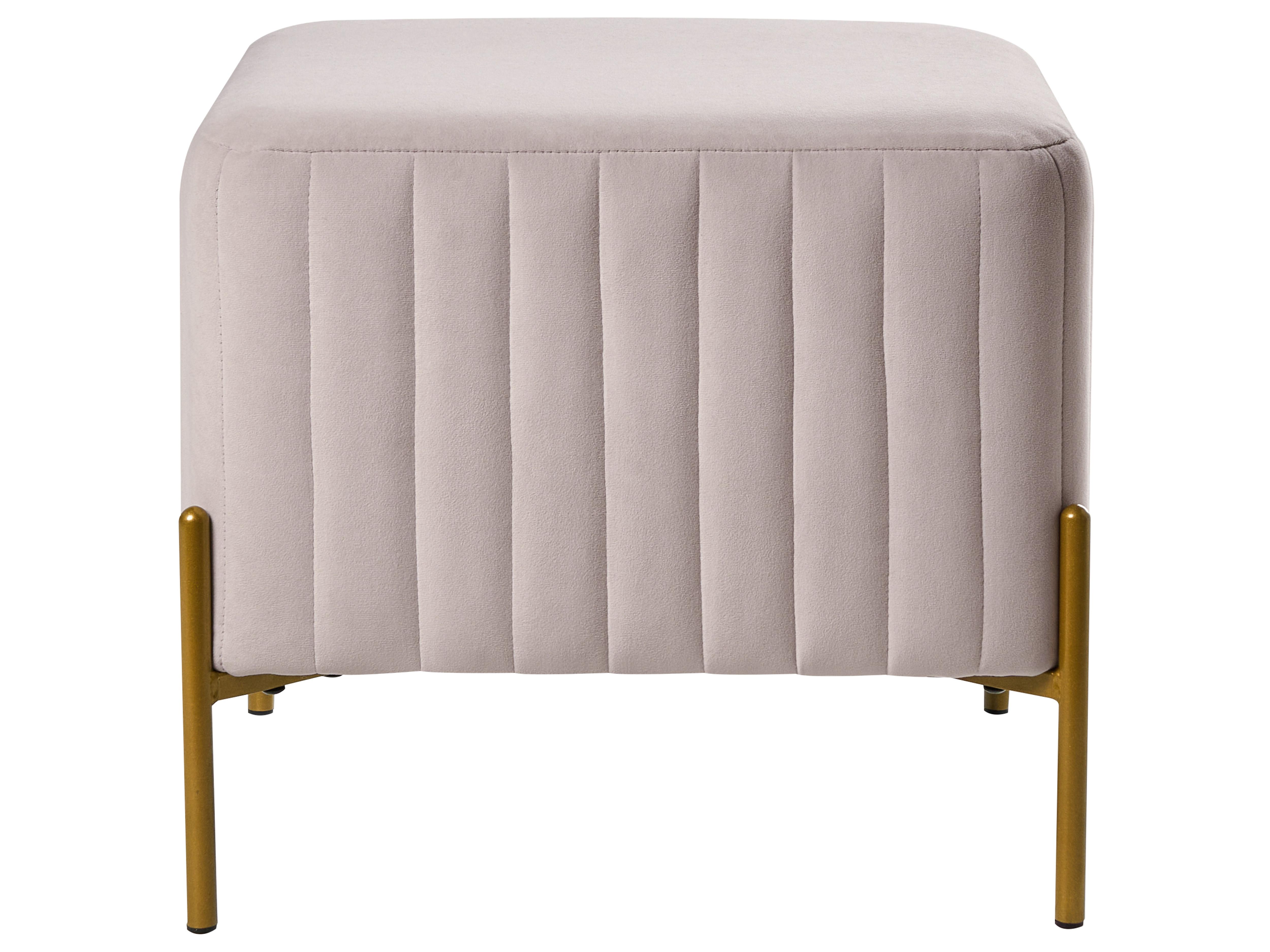 Hocker UTAH Fluweel Taupe