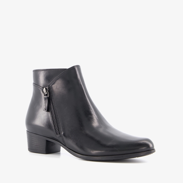 Hush Puppies leren dames enkellaarsjes met hak