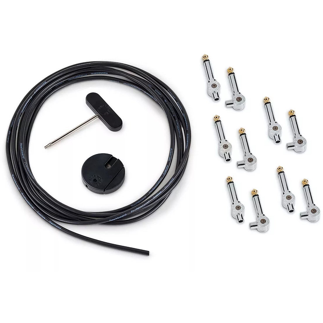 RockBoard PatchWorks Solderless Patch Cable Set met 10 pluggen (chroom)