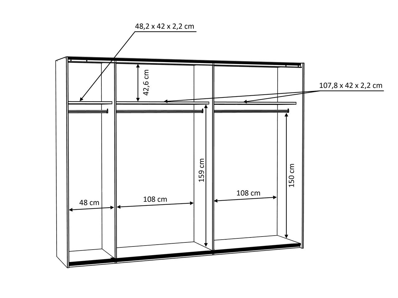Z2 Schwebetürenschrank TRONDHEIM