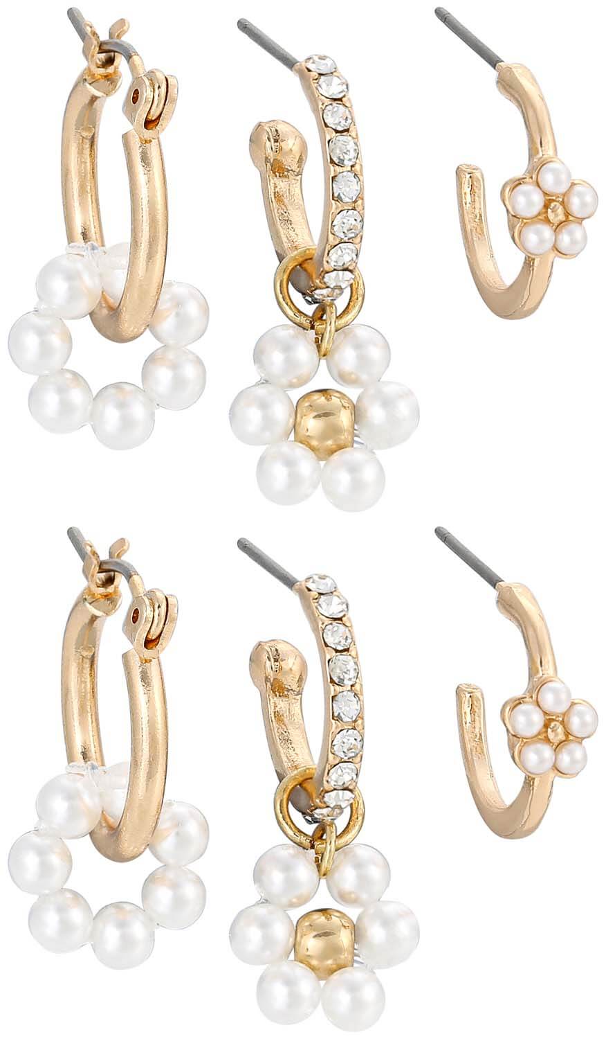 Creolen-Set - Pearly Flowers
