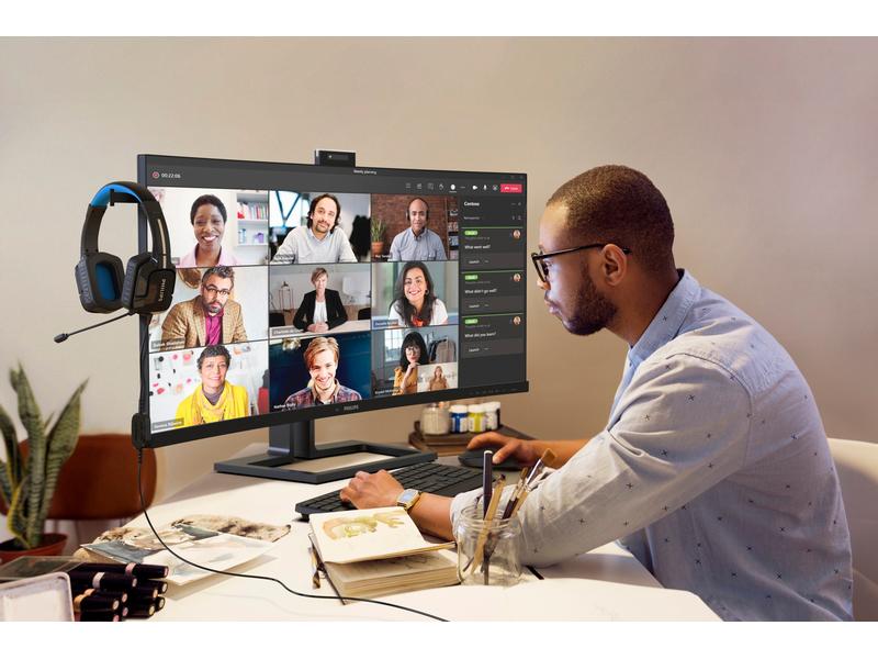 Philips Monitor 40B1U6903CH/00 39.5-Zoll-Business-Monitor mit integriertem KVM-Switch und Webcam
