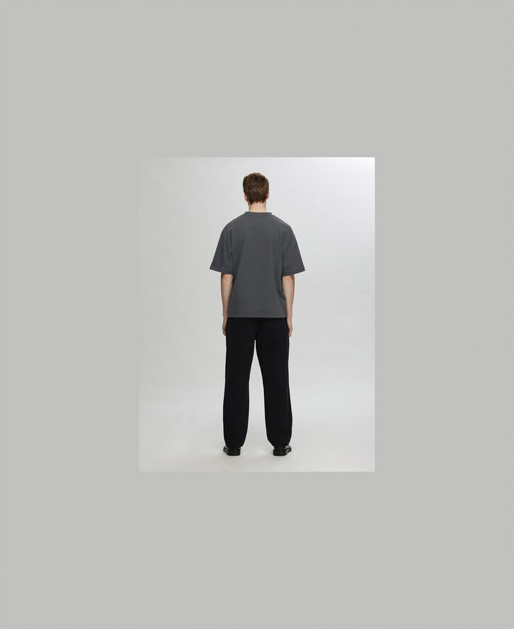 Selected Homme SLHLOOSEOSCAR SS O-NECK TEE NOOS Asphalt