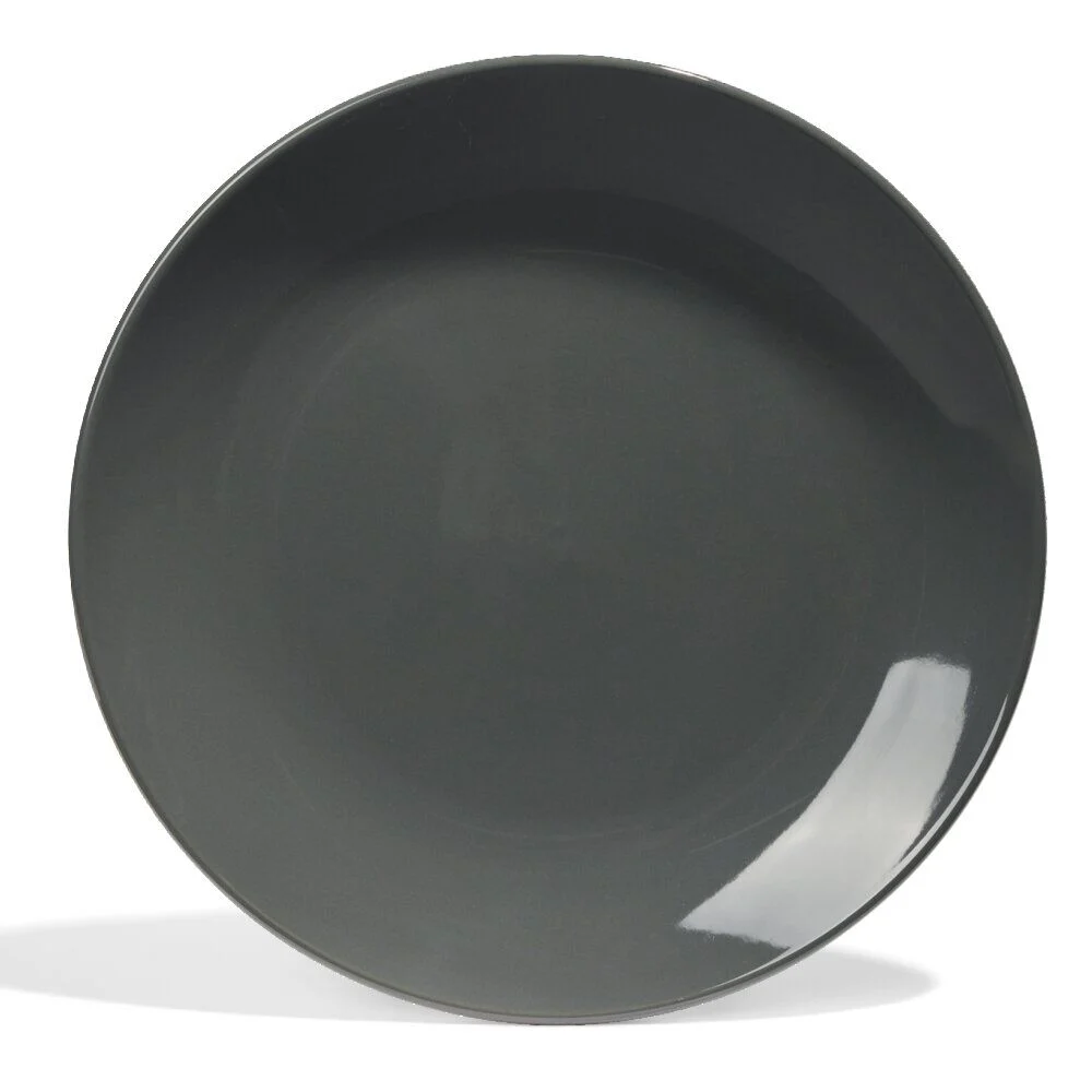 Assiette plate Madrid Ø27cm faïence grise