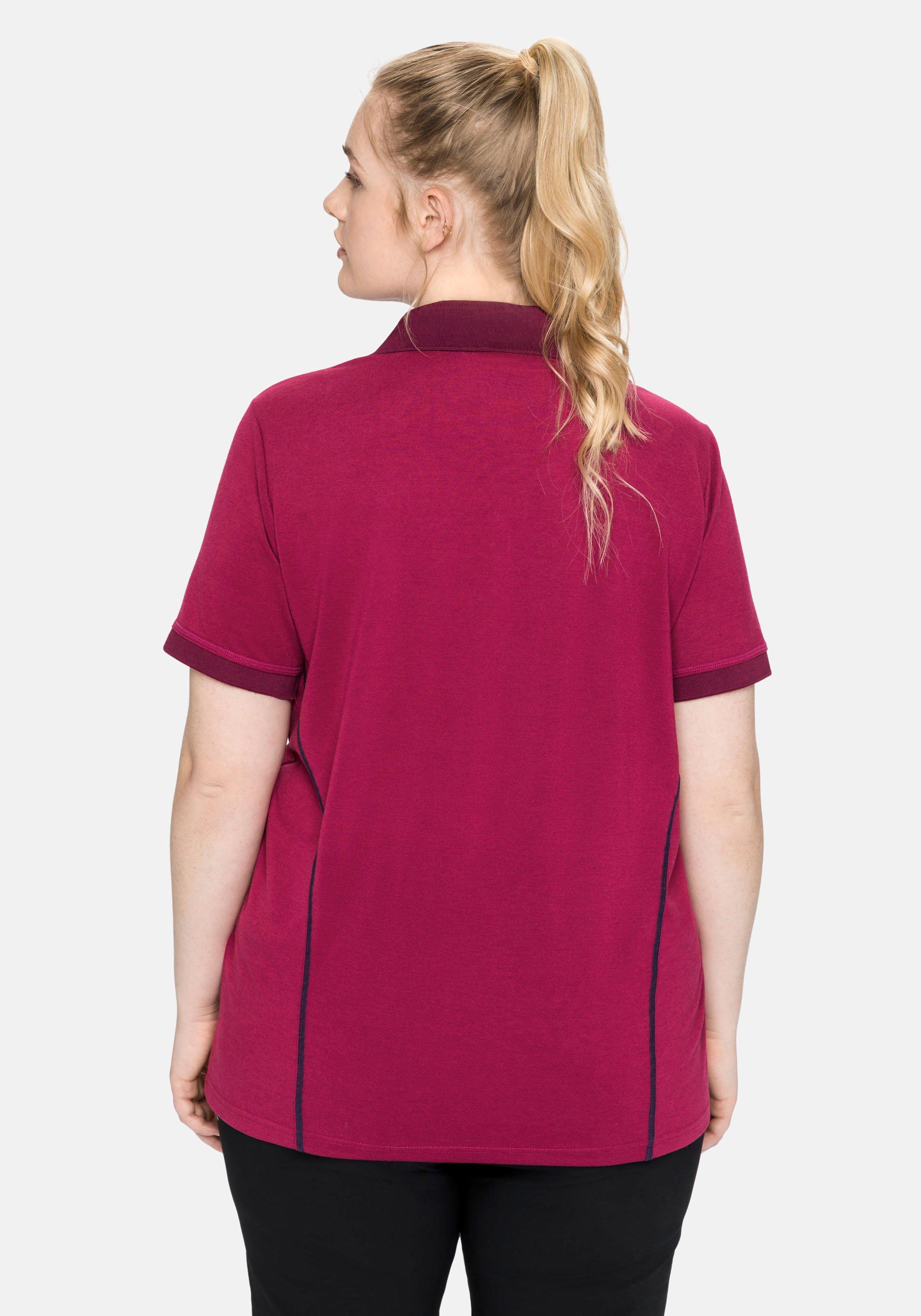 Poloshirt in Piqué-Qualität, mit Teilungsnähten